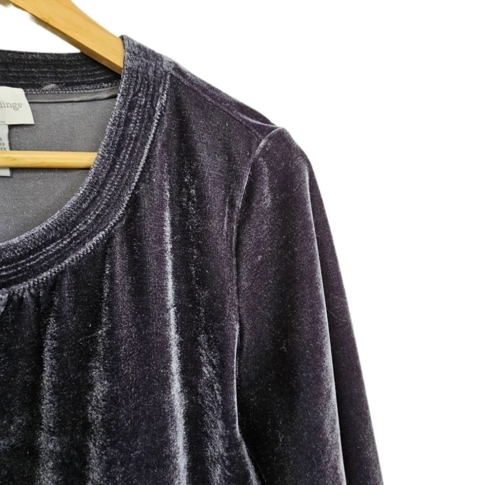 Soft Surroundings velvet pocket round neck long sleeve tunic size xs - Picture 3 of 8